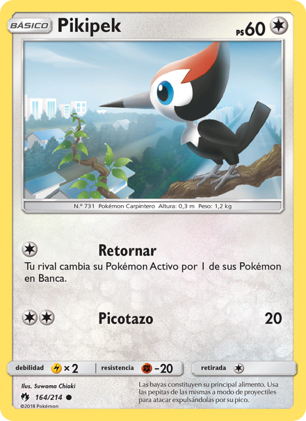 Pikipek 164 — Lost Thunder (Spanish Pokémon TCG card)