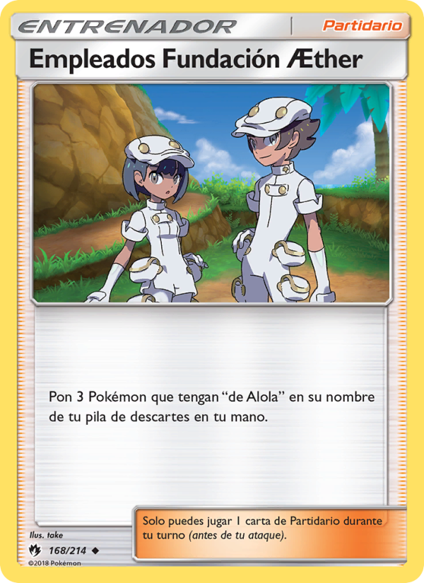 Empleados Fundación Æther 168 — Lost Thunder (Spanish Pokémon TCG card)