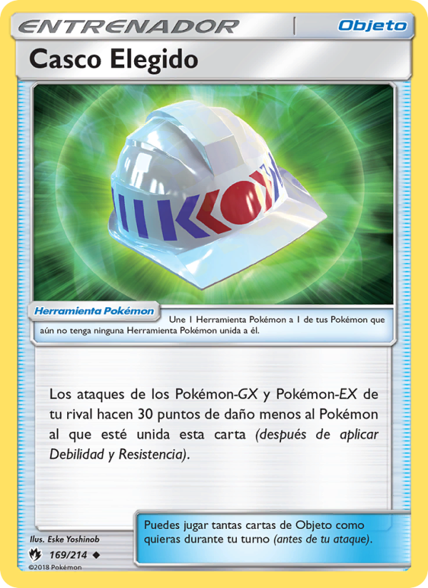 Casco Elegido 169 — Lost Thunder (Spanish Pokémon TCG card)