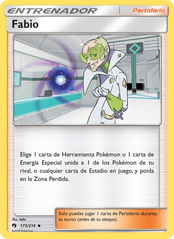 Fabio 173 — Lost Thunder (Spanish Pokémon TCG card)