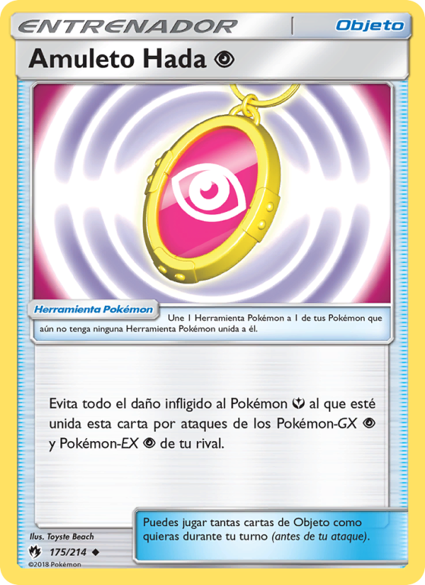 Amuleto Hada Psychic 175 — Lost Thunder (Spanish Pokémon TCG card)