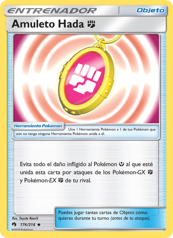 Amuleto Hada Fighting 176 — Lost Thunder (Spanish Pokémon TCG card)