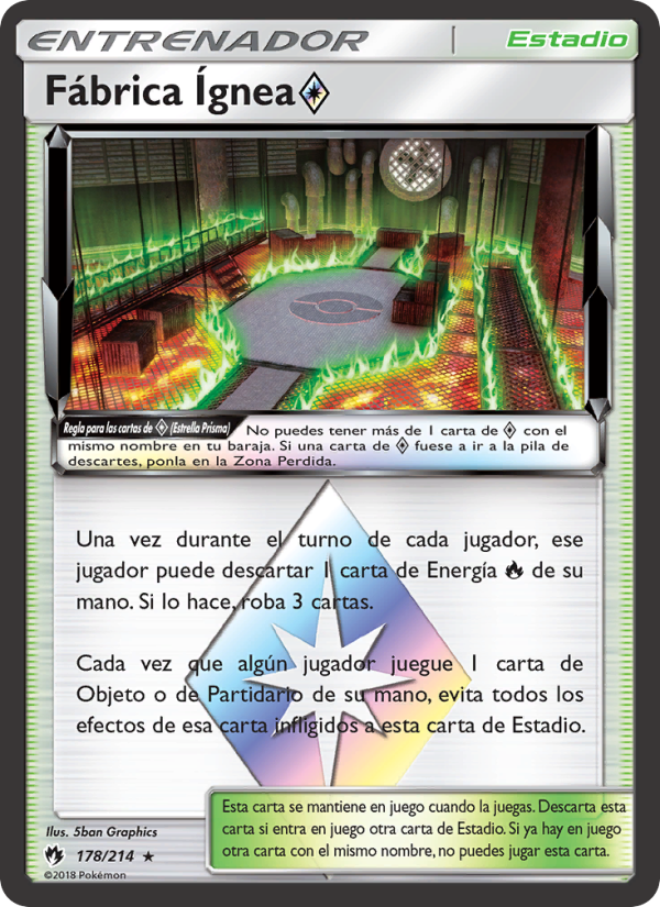 Fábrica Ígnea ◇ 178 — Lost Thunder (Spanish Pokémon TCG card)