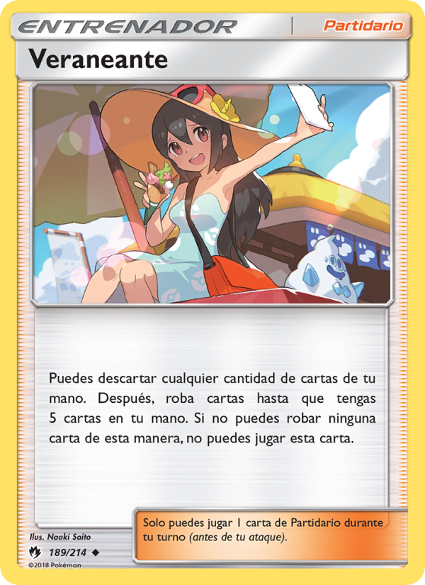 Veraneante 189 — Lost Thunder (Spanish Pokémon TCG card)
