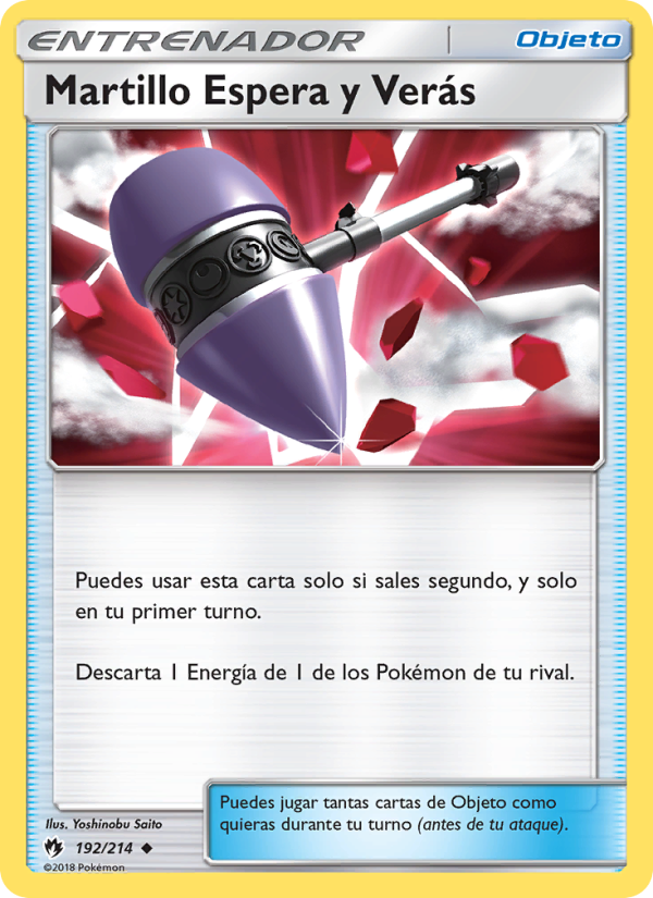 Martillo Espera y Verás 192 — Lost Thunder (Spanish Pokémon TCG card)