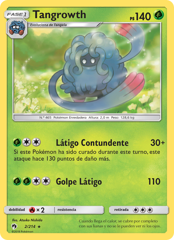 Tangrowth 2 — Lost Thunder (Spanish Pokémon TCG card)