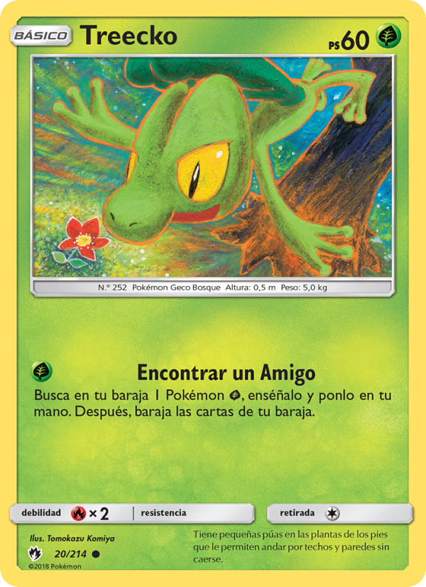 Treecko 20 — Lost Thunder (Spanish Pokémon TCG card)