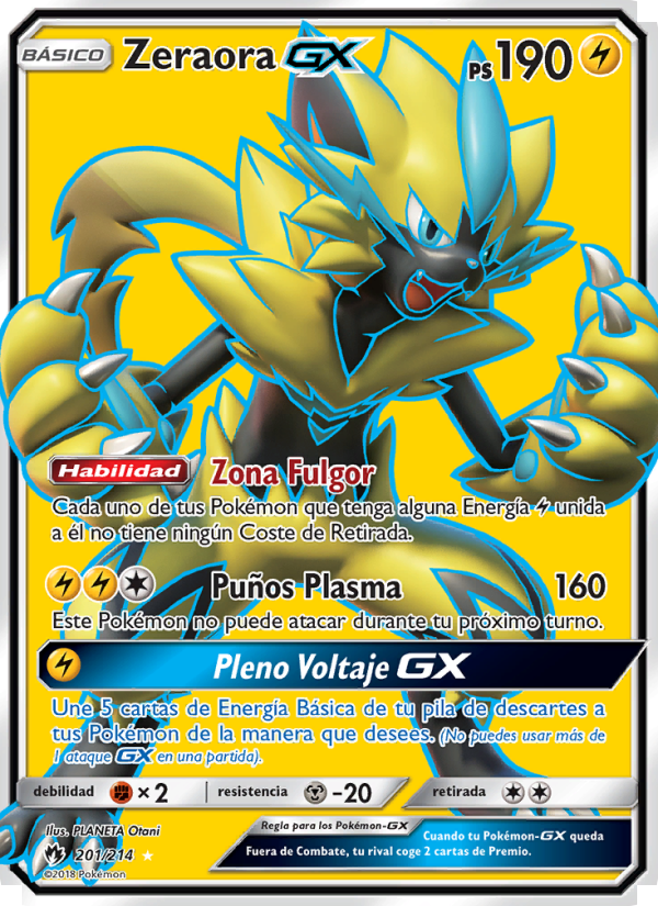 Zeraora GX 201 — Lost Thunder (Spanish Pokémon TCG card)