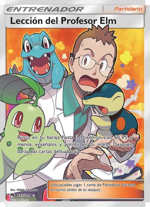 Lección del Profesor Elm 213 — Lost Thunder (Spanish Pokémon TCG card)