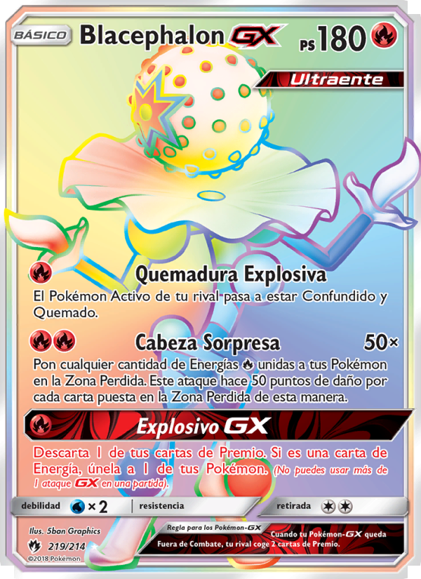 Blacephalon GX 219 — Lost Thunder (Spanish Pokémon TCG card)