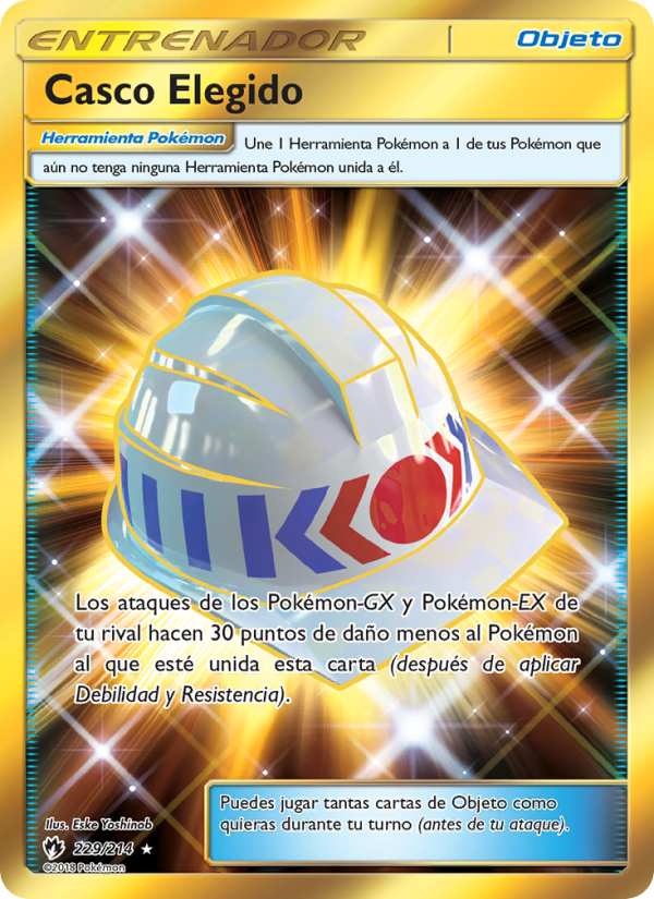 Casco Elegido 229 — Lost Thunder (Spanish Pokémon TCG card)