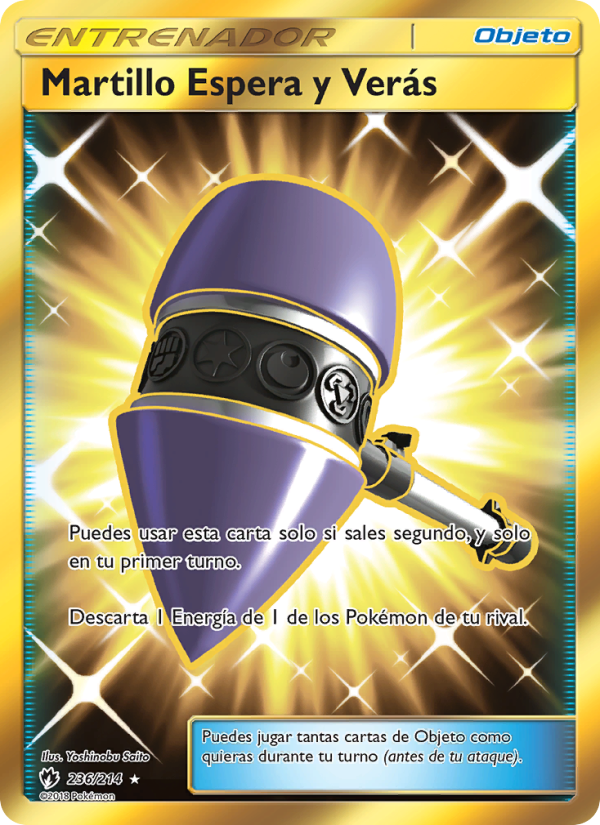 Martillo Espera y Verás 236 — Lost Thunder (Spanish Pokémon TCG card)
