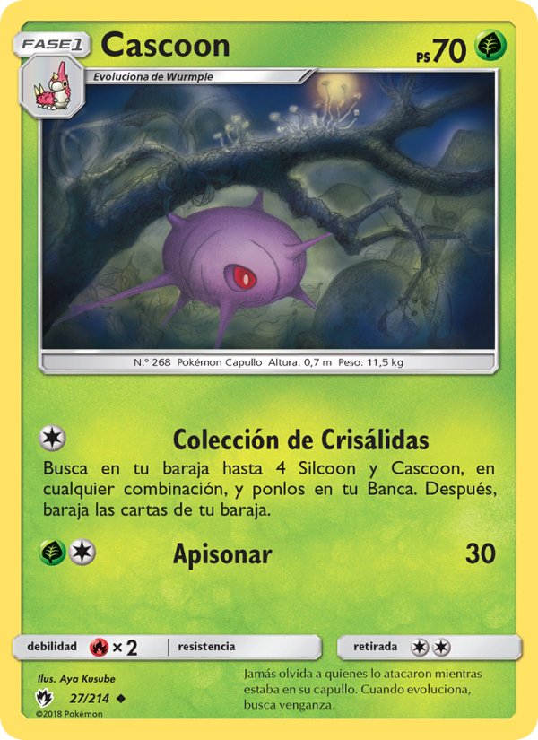 Cascoon 27 — Lost Thunder (Spanish Pokémon TCG card)