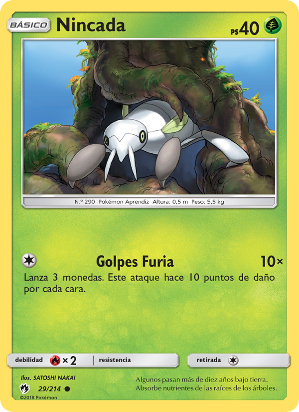 Nincada 29 — Lost Thunder (Spanish Pokémon TCG card)
