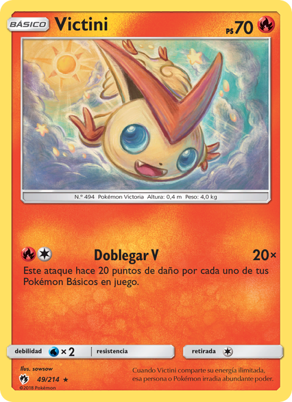 Victini 49 — Lost Thunder (Spanish Pokémon TCG card)