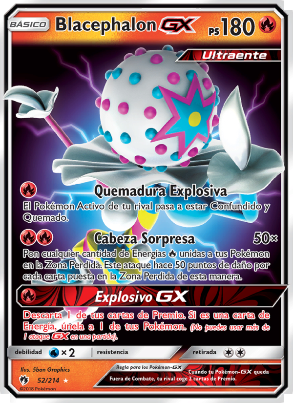 Blacephalon GX 52 — Lost Thunder (Spanish Pokémon TCG card)