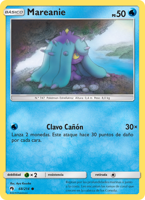Mareanie 68 — Lost Thunder (Spanish Pokémon TCG card)