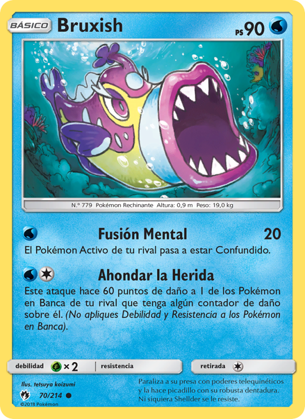 Bruxish 70 — Lost Thunder (Spanish Pokémon TCG card)