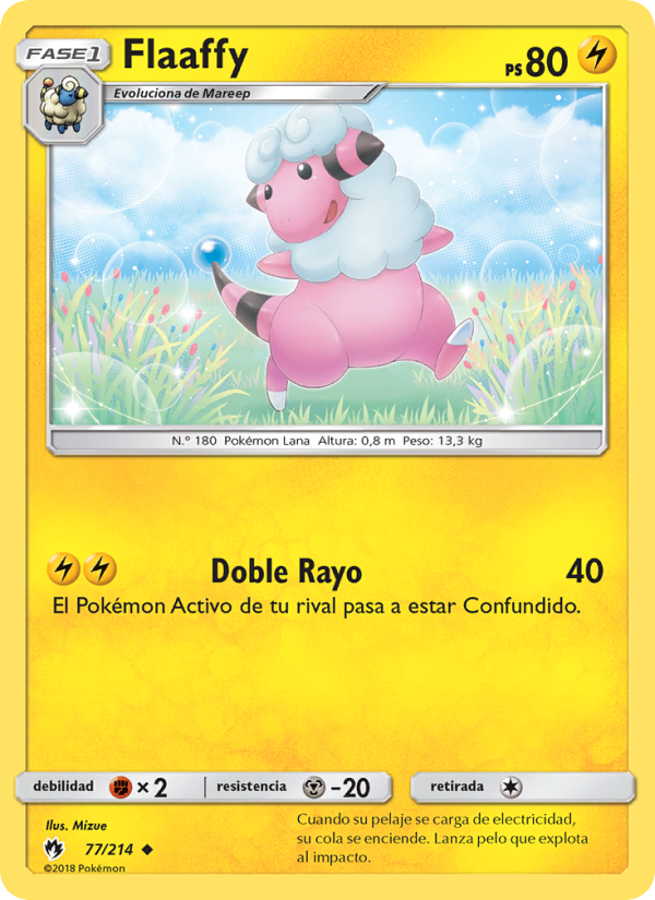 Flaaffy 77 — Lost Thunder (Spanish Pokémon TCG card)