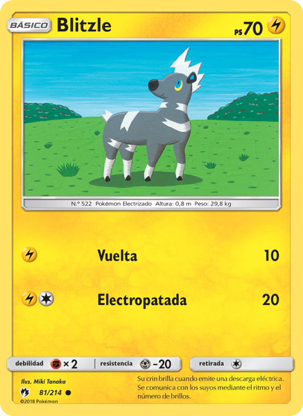 Blitzle 81 — Lost Thunder (Spanish Pokémon TCG card)