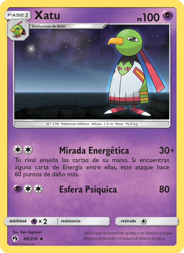 Xatu 88 — Lost Thunder (Spanish Pokémon TCG card)