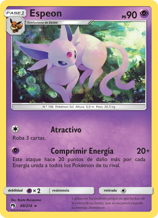Espeon 89 — Lost Thunder (Spanish Pokémon TCG card)