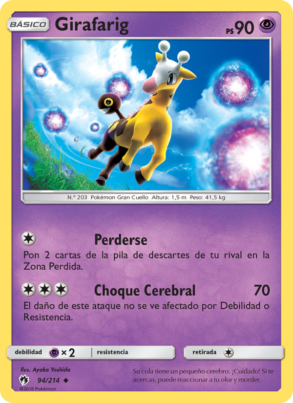 Girafarig 94 — Lost Thunder (Spanish Pokémon TCG card)