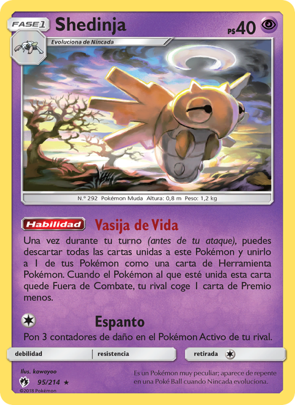 Shedinja 95 — Lost Thunder (Spanish Pokémon TCG card)