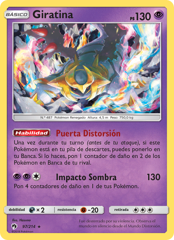 Giratina 97 — Lost Thunder (Spanish Pokémon TCG card)