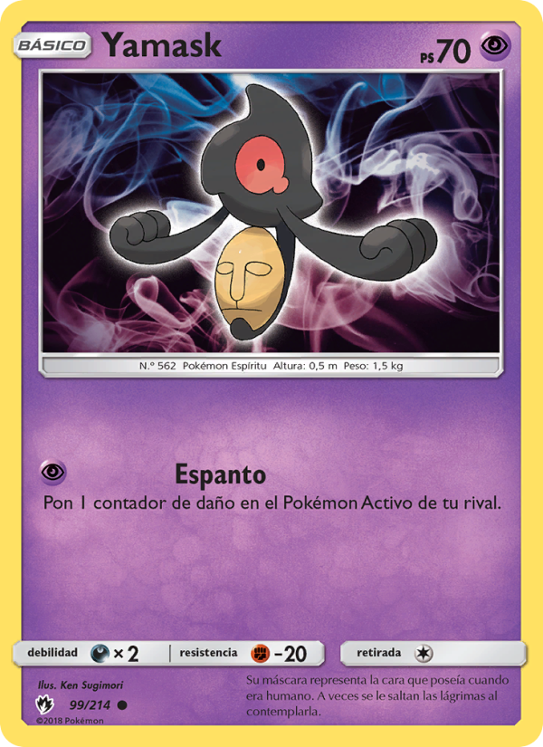 Yamask 99 — Lost Thunder (Spanish Pokémon TCG card)