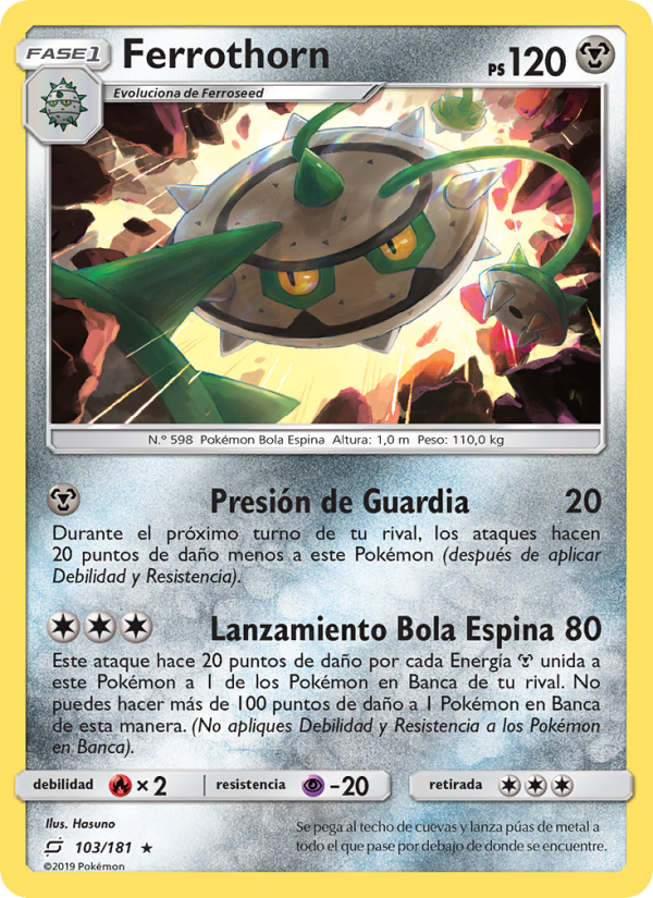 Ferrothorn 103 — Team Up (Spanish Pokémon TCG card)
