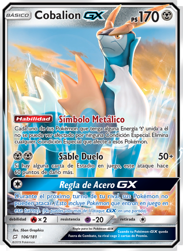 Cobalion GX 106 — Team Up (Spanish Pokémon TCG card)