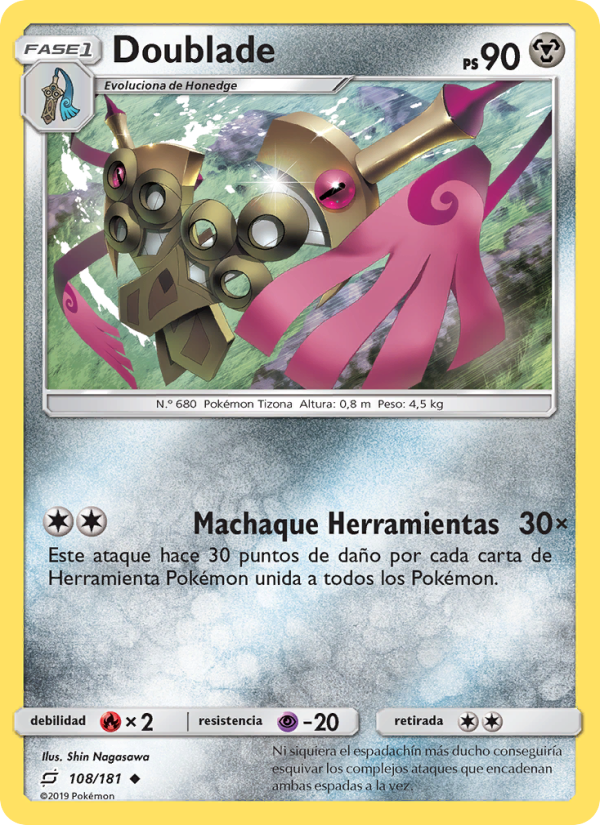 Doublade 108 — Team Up (Spanish Pokémon TCG card)