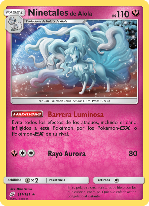 Ninetales de Alola 111 — Team Up (Spanish Pokémon TCG card)