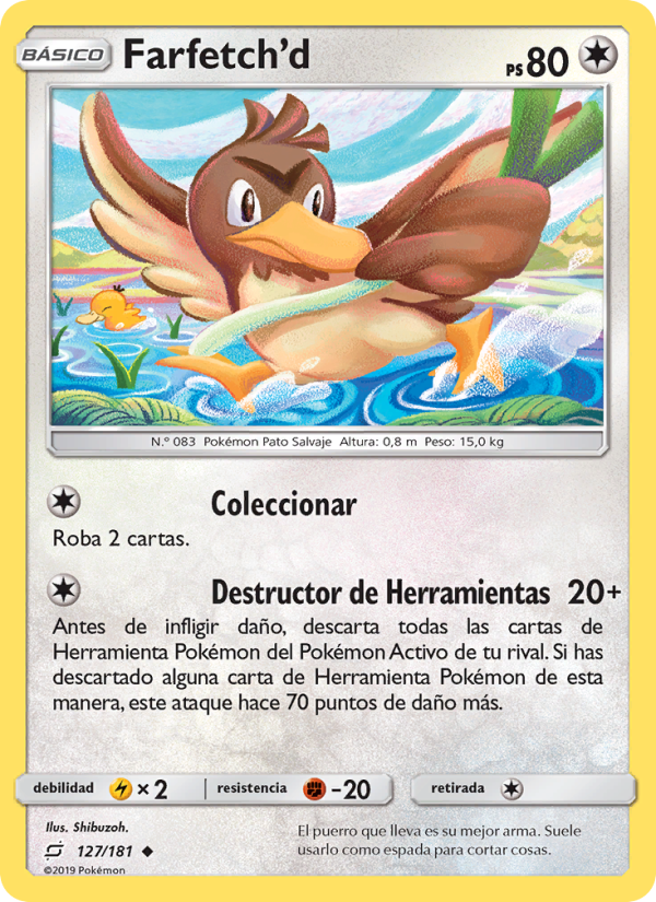 Farfetch’d 127 — Team Up (Spanish Pokémon TCG card)