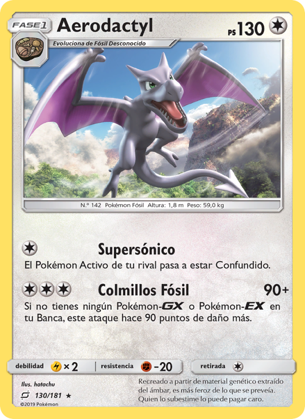 Aerodactyl 130 — Team Up (Spanish Pokémon TCG card)