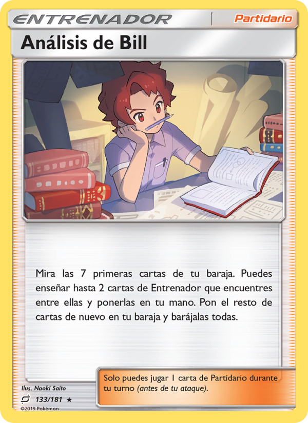 Análisis de Bill 133 — Team Up (Spanish Pokémon TCG card)