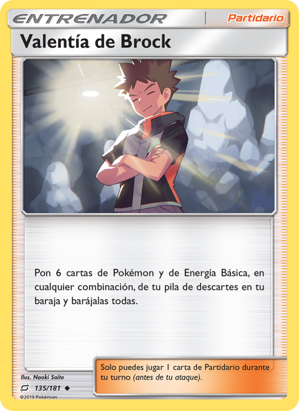 Valentía de Brock 135 — Team Up (Spanish Pokémon TCG card)