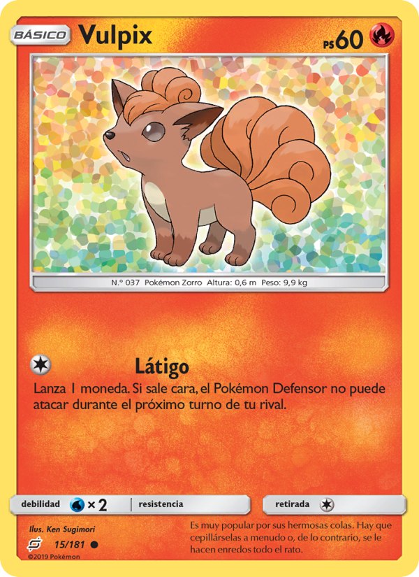 Vulpix 15 — Team Up (Spanish Pokémon TCG card)