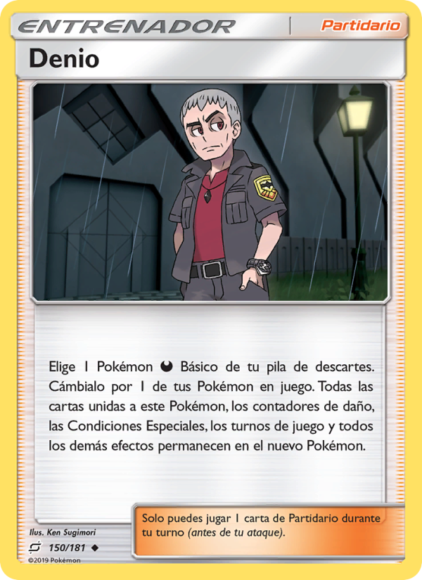 Denio 150 — Team Up (Spanish Pokémon TCG card)