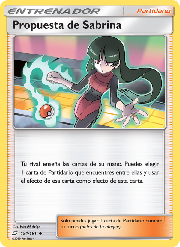 Propuesta de Sabrina 154 — Team Up (Spanish Pokémon TCG card)