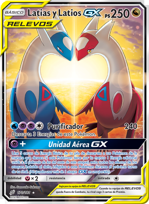 Latias y Latios GX 170 — Team Up (Spanish Pokémon TCG card)