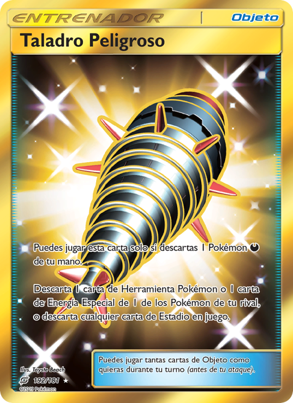 Taladro Peligroso 192 — Team Up (Spanish Pokémon TCG card)
