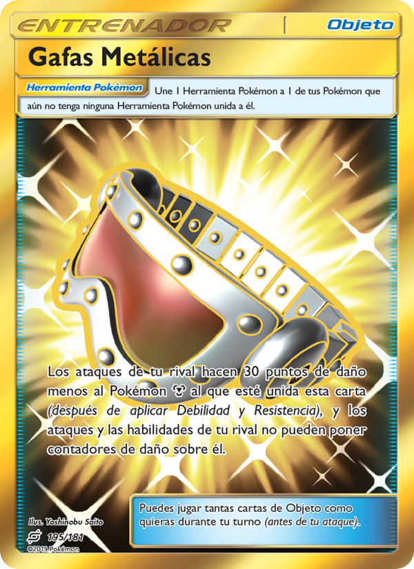 Gafas Metálicas 195 — Team Up (Spanish Pokémon TCG card)