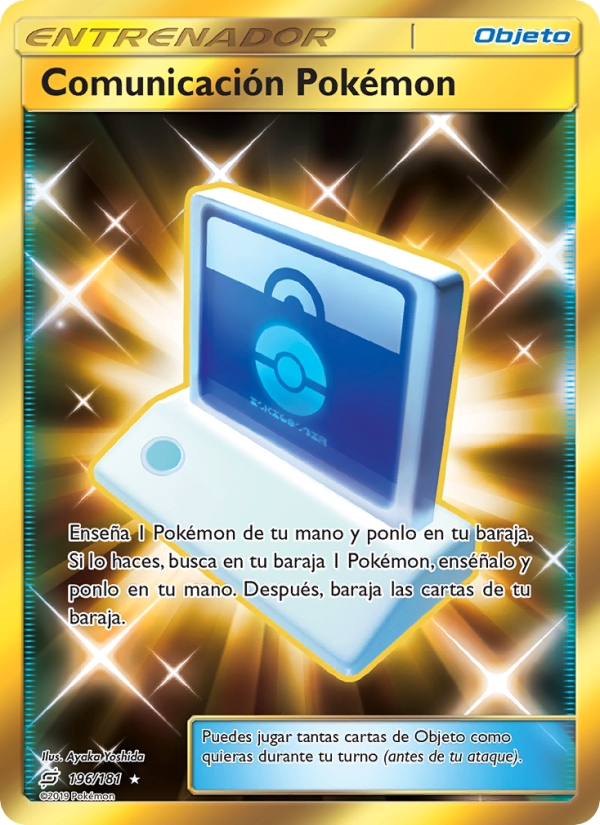 Comunicación Pokémon 196 — Team Up (Spanish Pokémon TCG card)