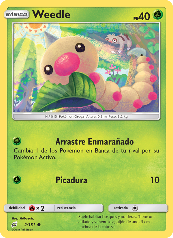 Weedle 2 — Team Up (Spanish Pokémon TCG card)