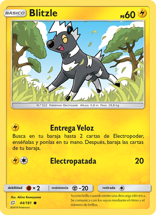 Blitzle 44 — Team Up (Spanish Pokémon TCG card)