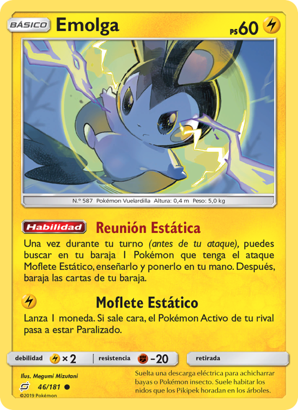 Emolga 46 — Team Up (Spanish Pokémon TCG card)