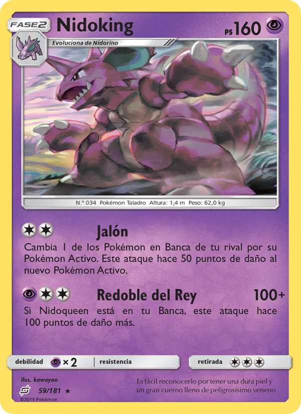 Nidoking 59 — Team Up (Spanish Pokémon TCG card)