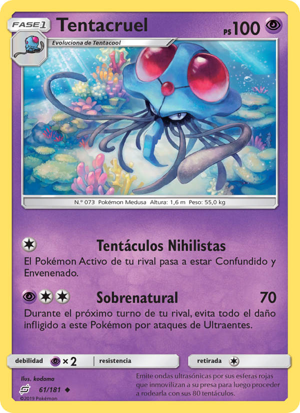 Tentacruel 61 — Team Up (Spanish Pokémon TCG card)